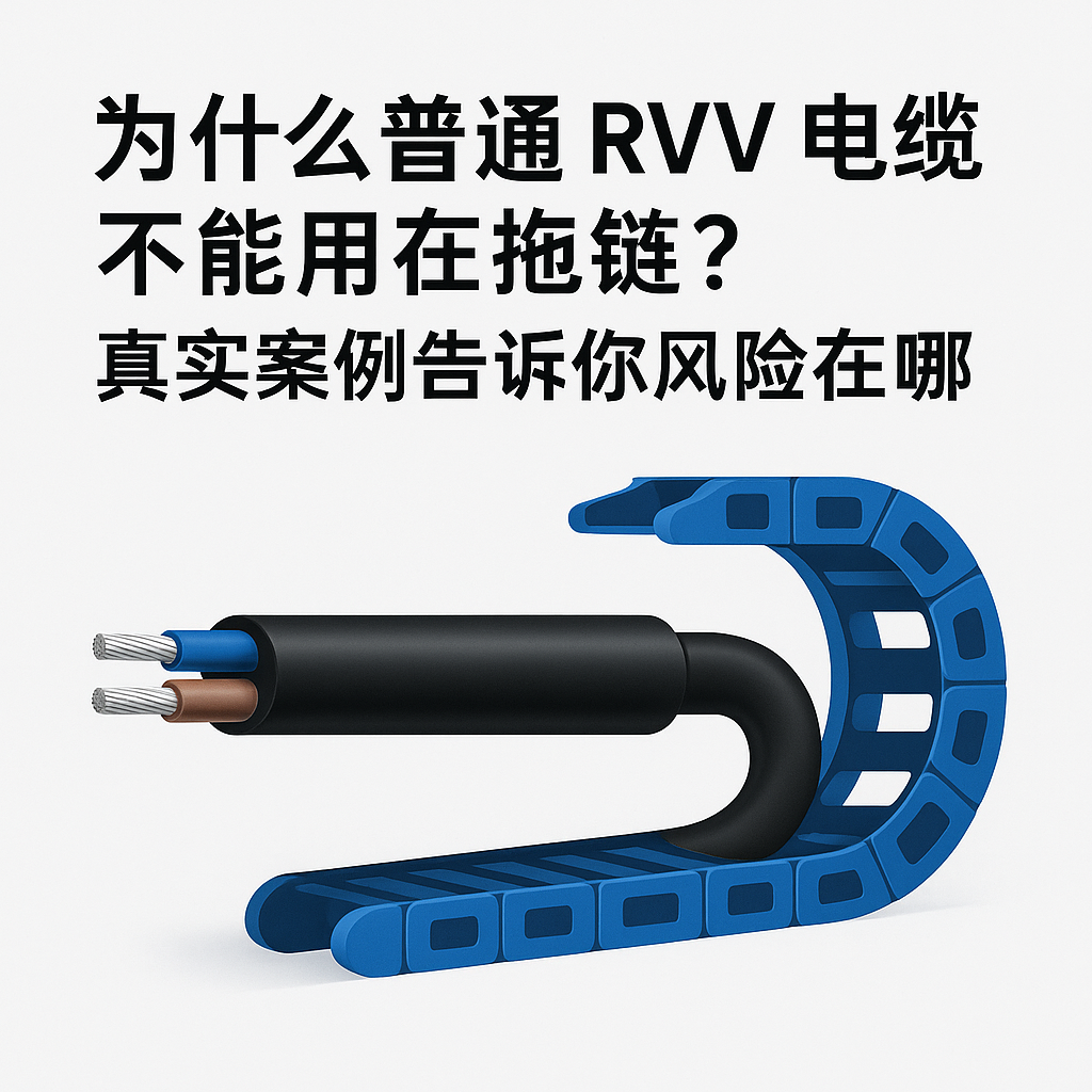 為什麽普通 RVV 電纜不能用在拖鏈？真實案例告（gào）訴你風險在哪